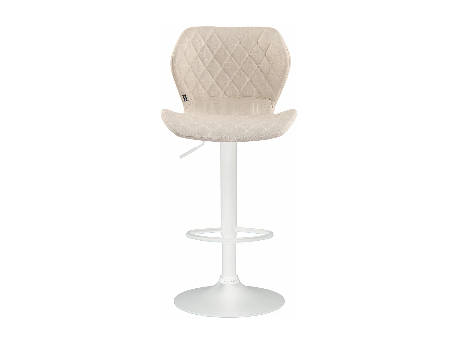 Lot de 2  Tabouret de bar - Tissu & Métal - Crème - Cork