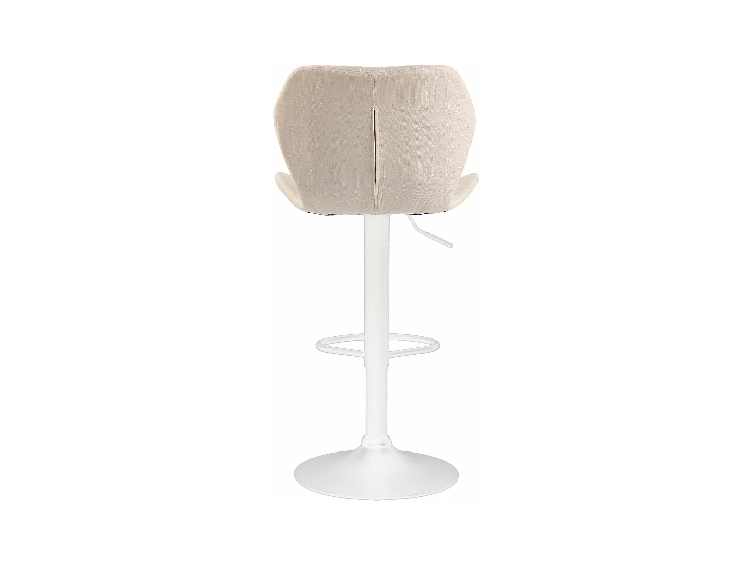 Lot de 2  Tabouret de bar - Tissu & Métal - Crème - Cork