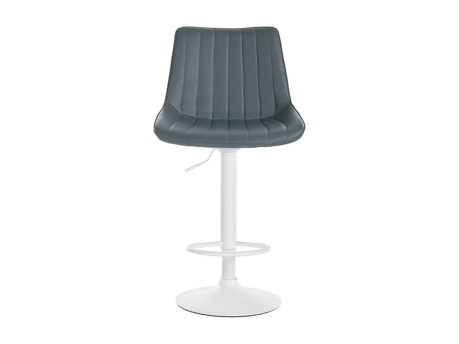 Tabouret de bar - Similicuir & Blanc - Gris - Toni