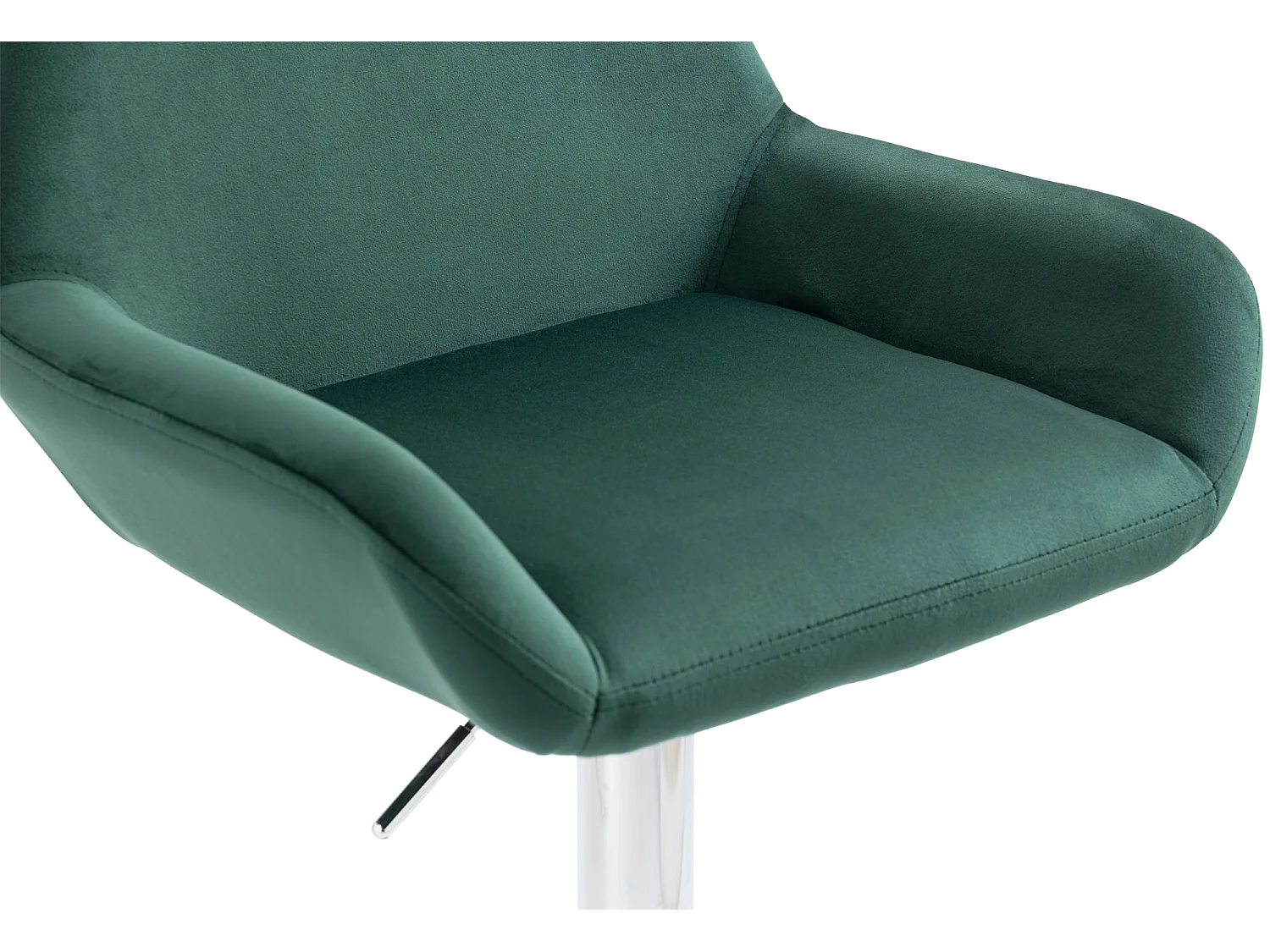 Lot de 2  Tabouret de bar - Velours - Vert foncé - Braga