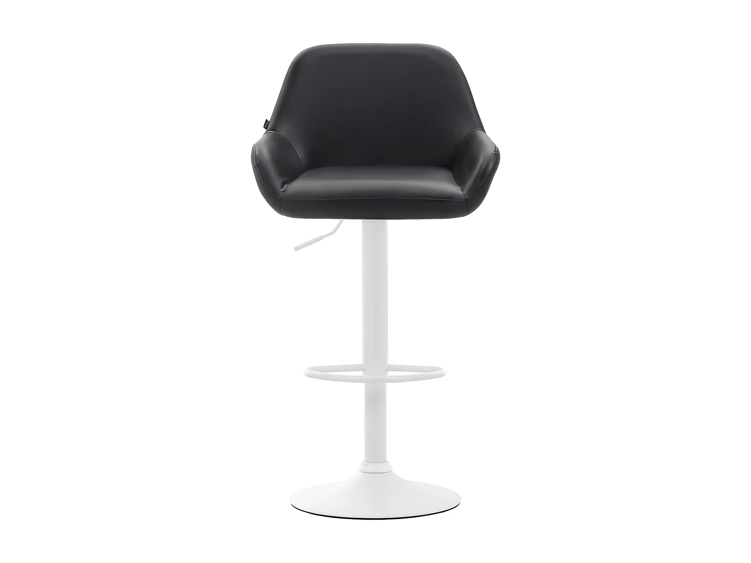 Set di 2  Sgabello da bar - Finta pelle (PVC) & Metallo nero opaco - nero - Braga