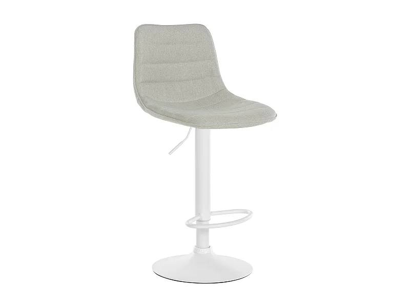 Tabouret de bar - Tissu & Métal - Crème - Lex