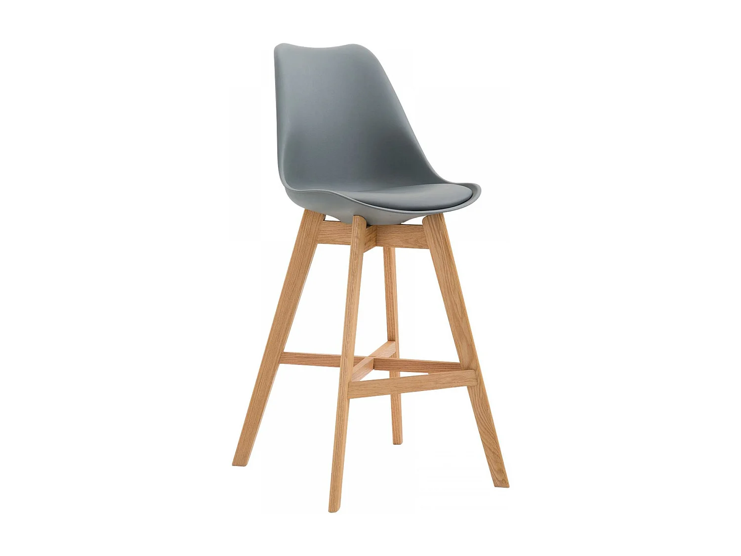 Tabouret de bar - Plastique & Nature - Gris - Cannes