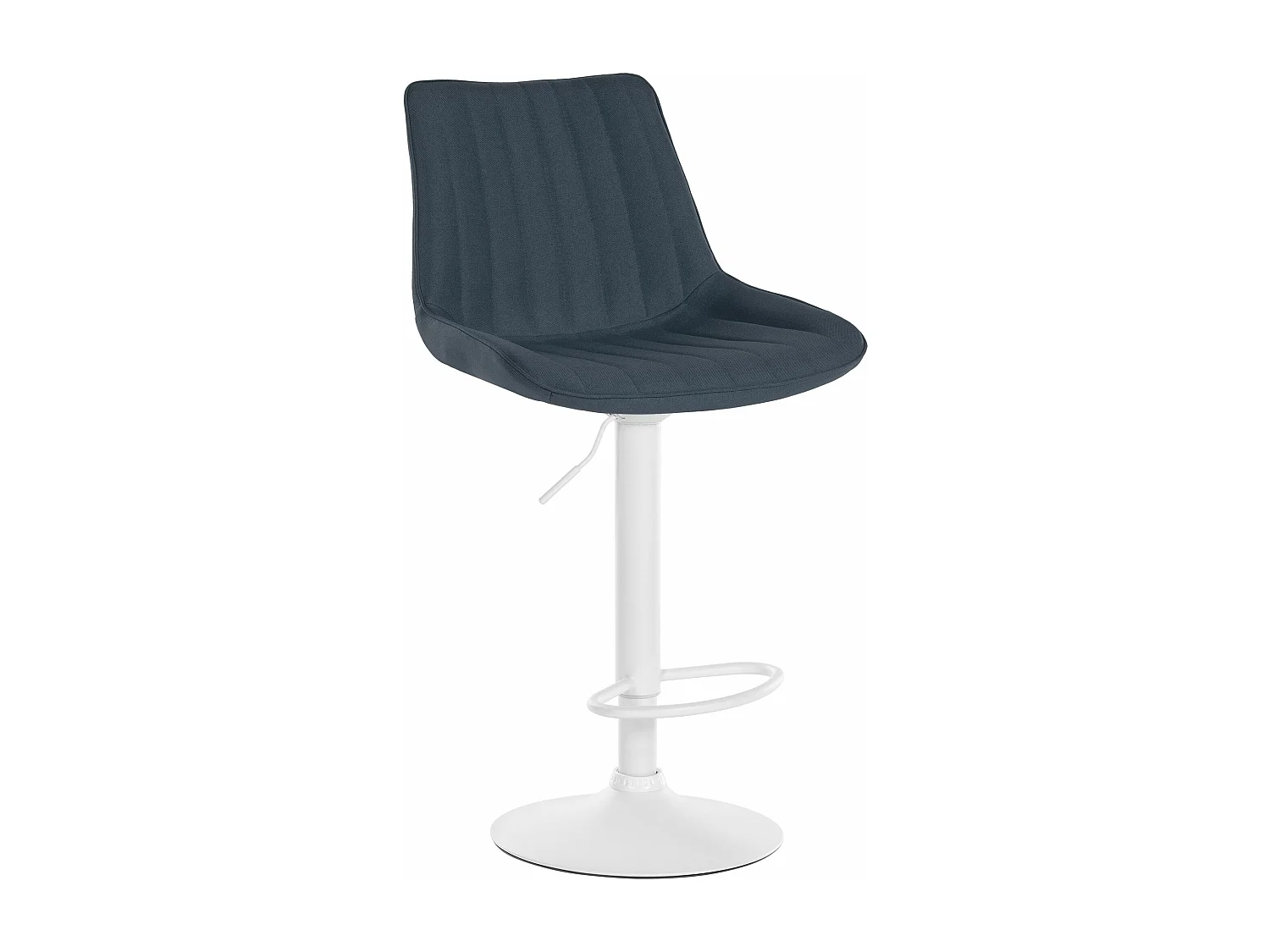 Tabouret de bar - Tissu & Blanc - Gris foncé - Toni