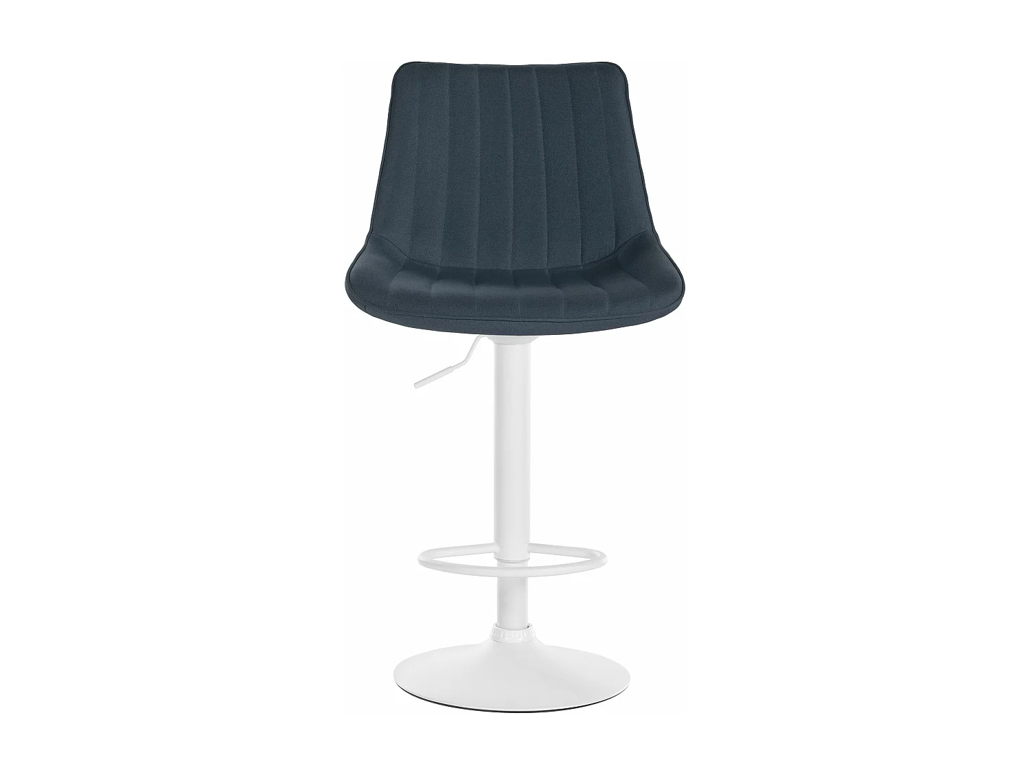 Tabouret de bar - Tissu & Blanc - Gris foncé - Toni