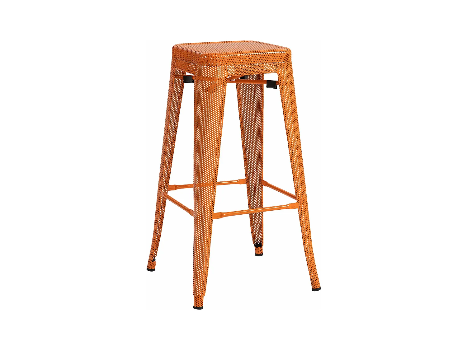 Tabouret de bar - Métal & Métal - Orange - Fletcher
