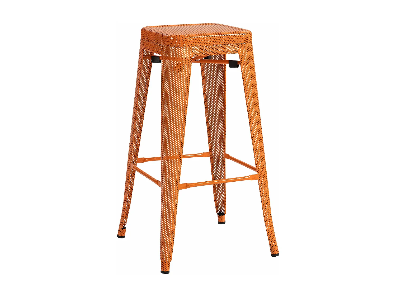 Tabouret de bar - Métal & Métal - Orange - Fletcher