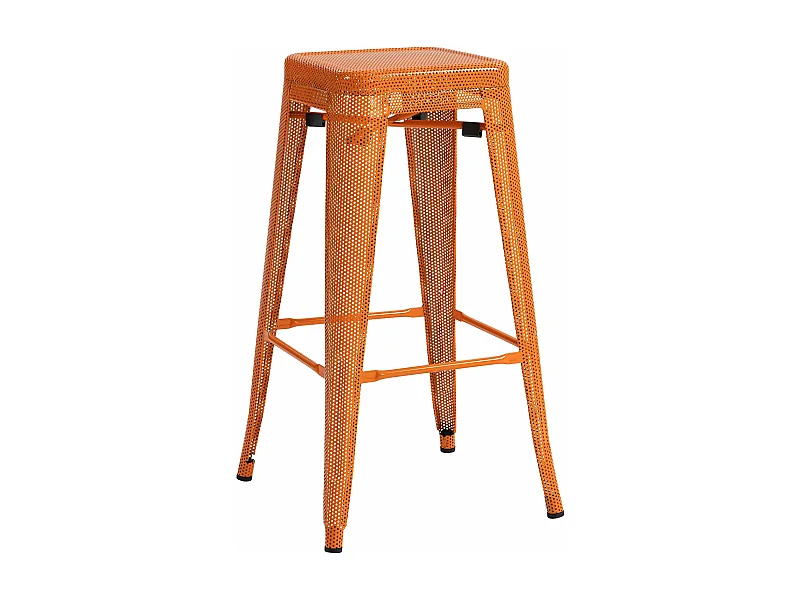 Tabouret de bar - Métal & Métal - Orange - Fletcher