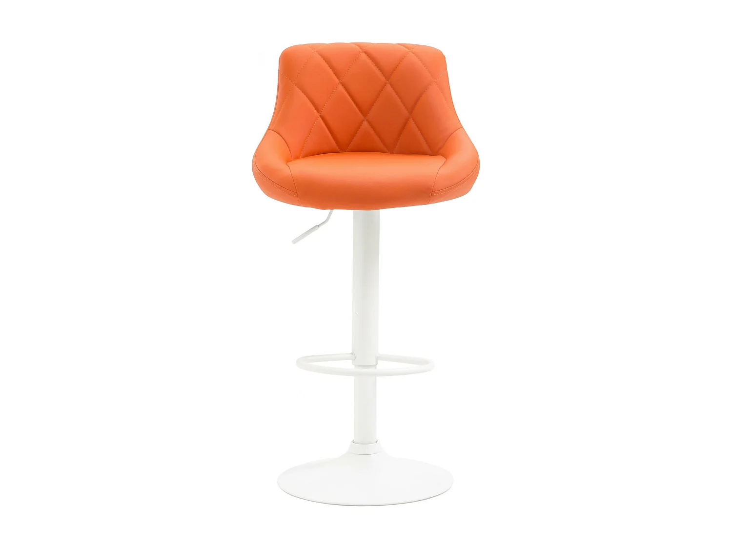 Barkruk - Kunstleer & wit - oranje - Lazio