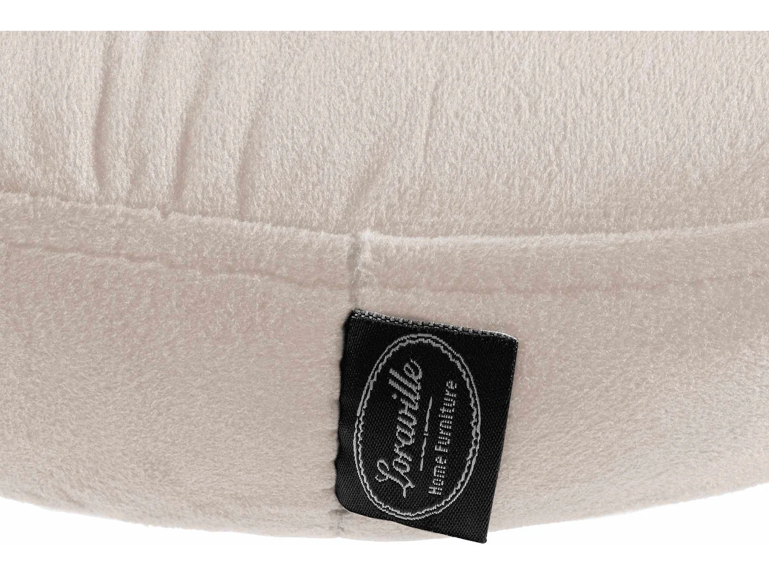 Lot de 2  Tabouret de bar - Velours & Métal blanc mat - Crème - Ponte