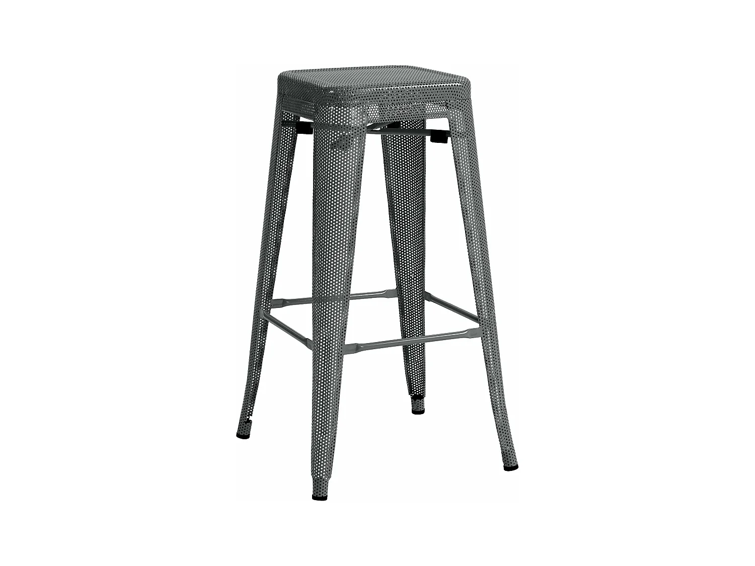 Tabouret de bar - Métal & Métal - Gris - Fletcher