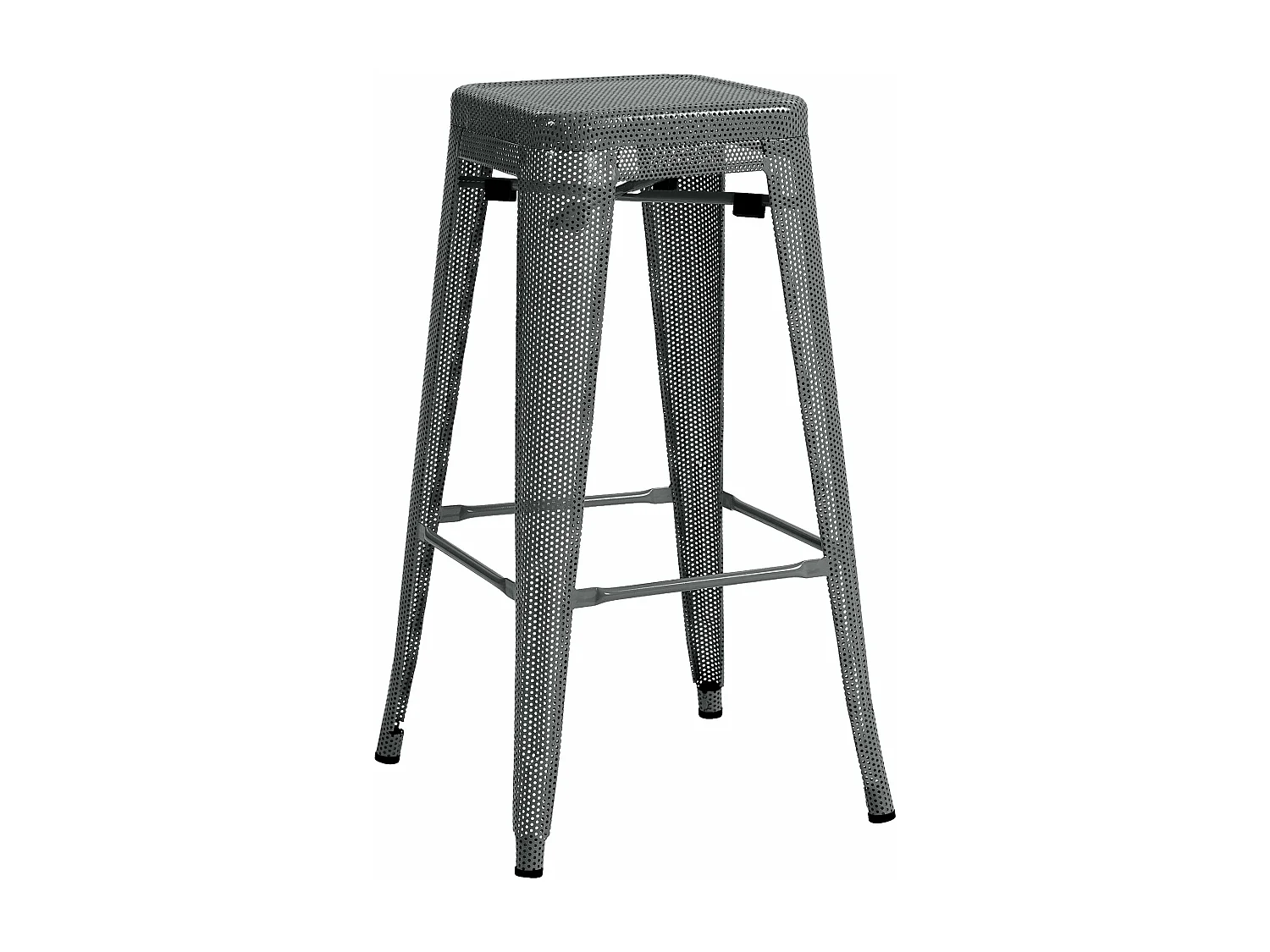 Tabouret de bar - Métal & Métal - Gris - Fletcher