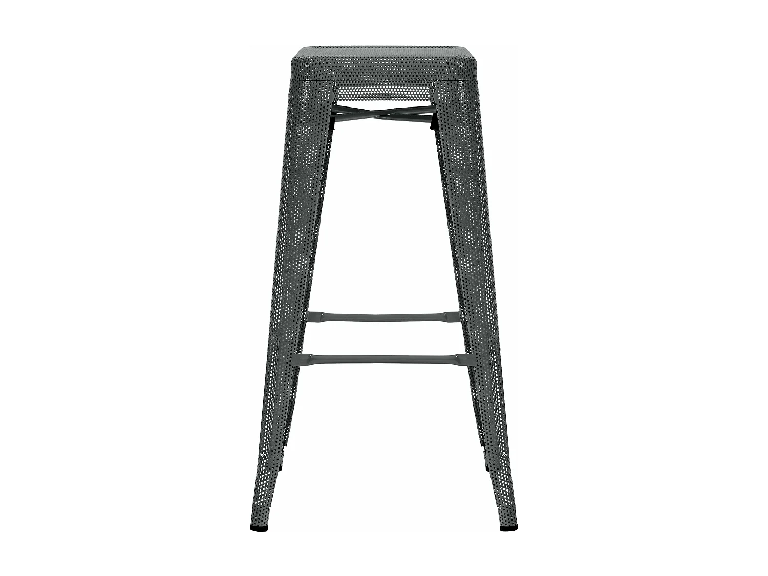Tabouret de bar - Métal & Métal - Gris - Fletcher