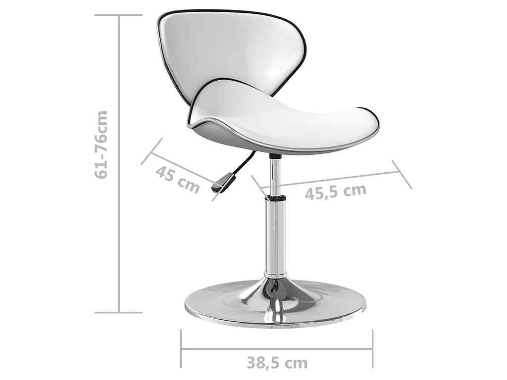 Barkruk kunstleer wit