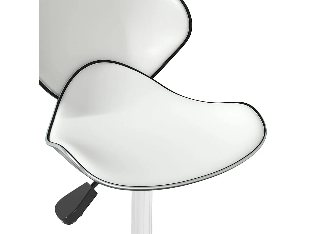 Taburete de cocina cuero sintético blanco