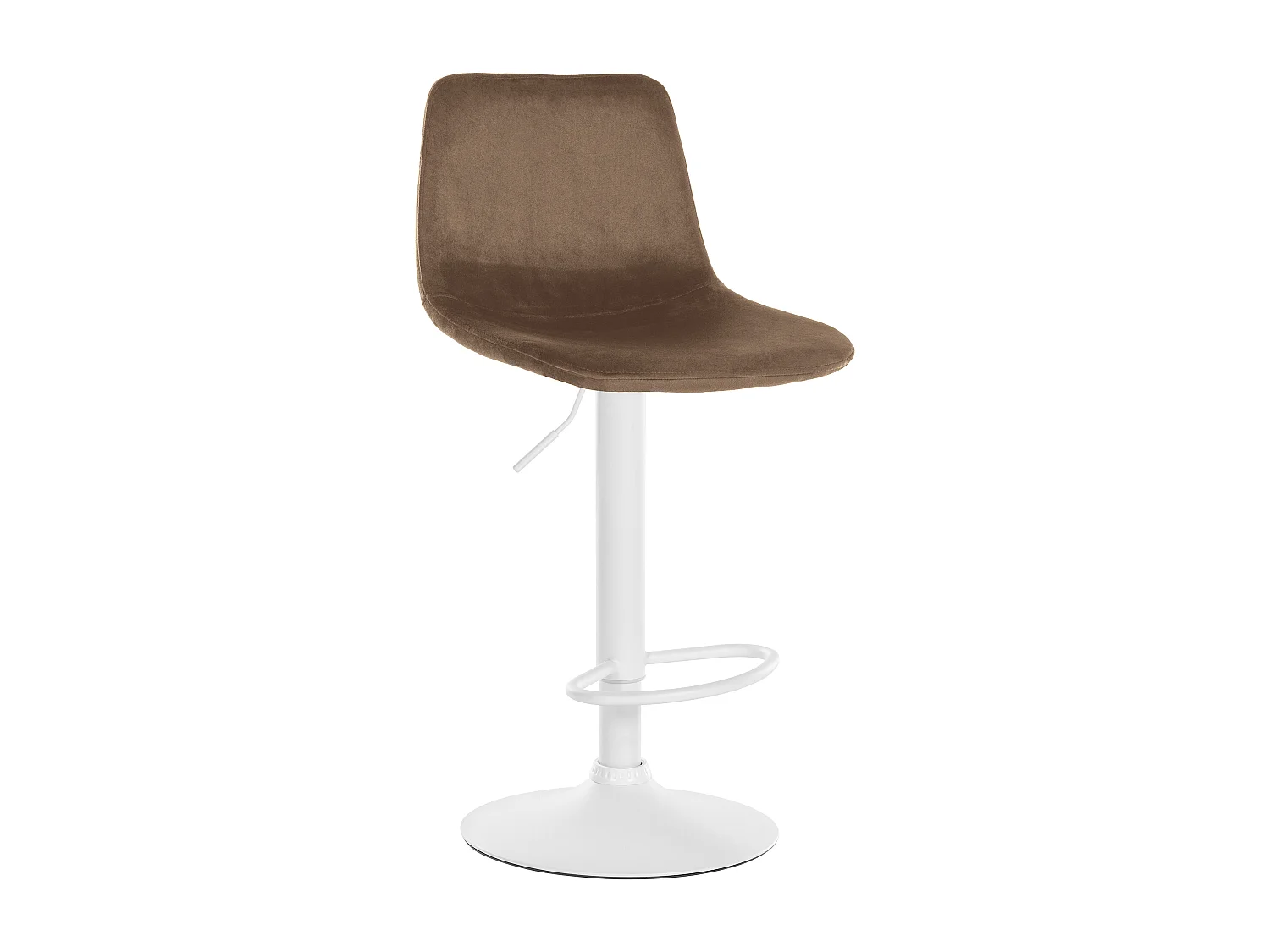 Tabouret de bar - Velours & Métal - Marron - Divo