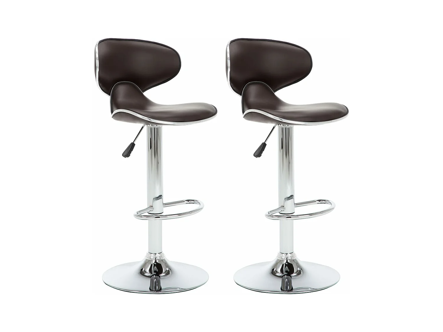 Barhocker 2 Stk. Braun Kunstleder