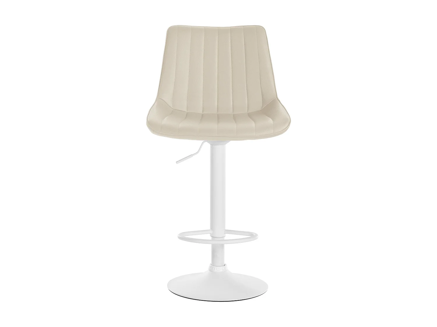 Tabouret de bar - Similicuir & Blanc - Crème - Toni