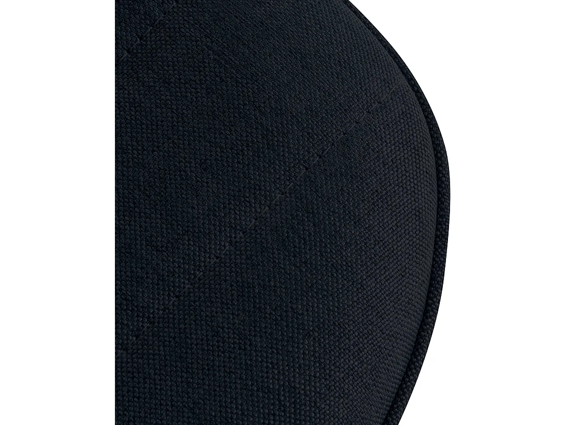 Tabouret de bar - Tissu & Métal - Noir - Lex