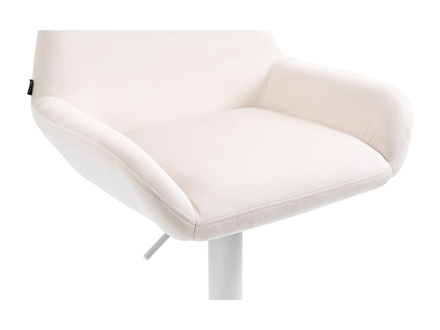 Lot de 2  Tabouret de bar - Velours - Crème - Braga