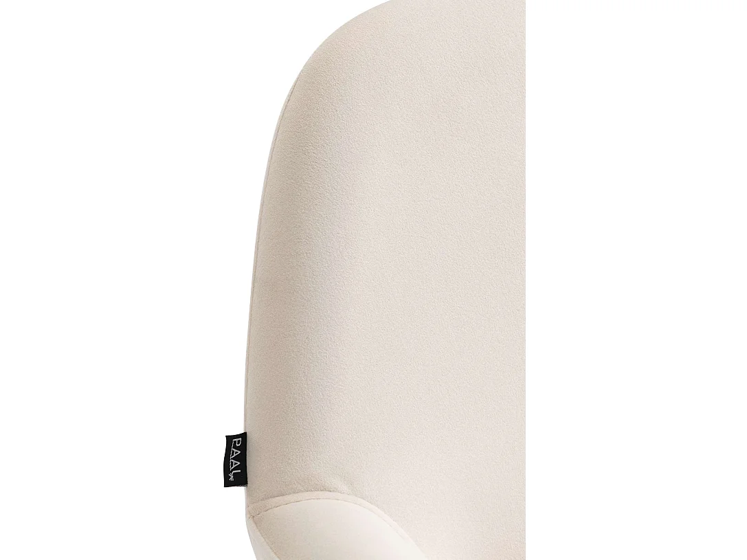 Lot de 2  Tabouret de bar - Velours - Crème - Braga