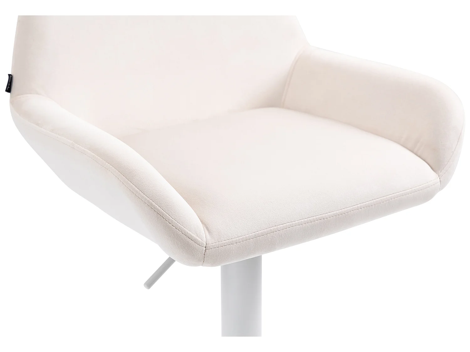 Lot de 2  Tabouret de bar - Velours - Crème - Braga