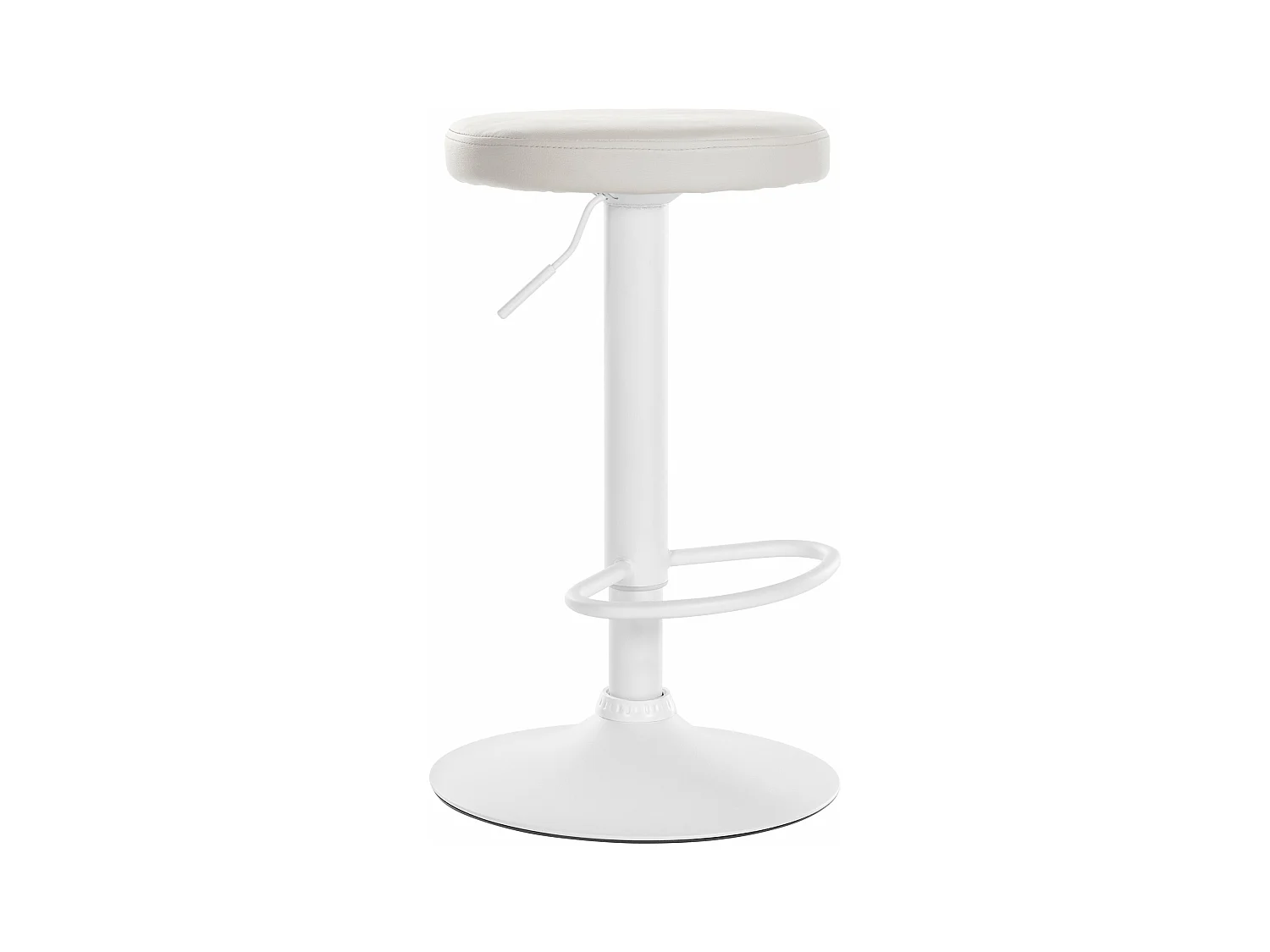 Tabouret de bar - Similicuir & Blanc - Blanc - Ponte