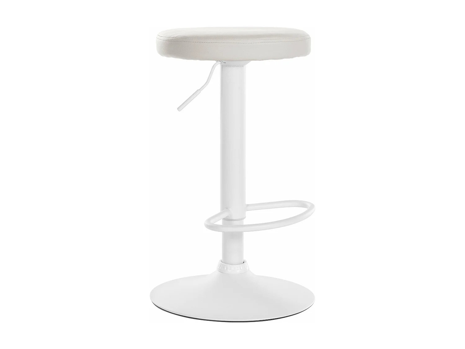 Tabouret de bar - Similicuir & Blanc - Blanc - Ponte