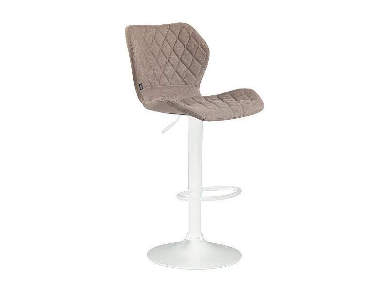 Tabouret de bar - Tissu & Métal - Taupe - Cork