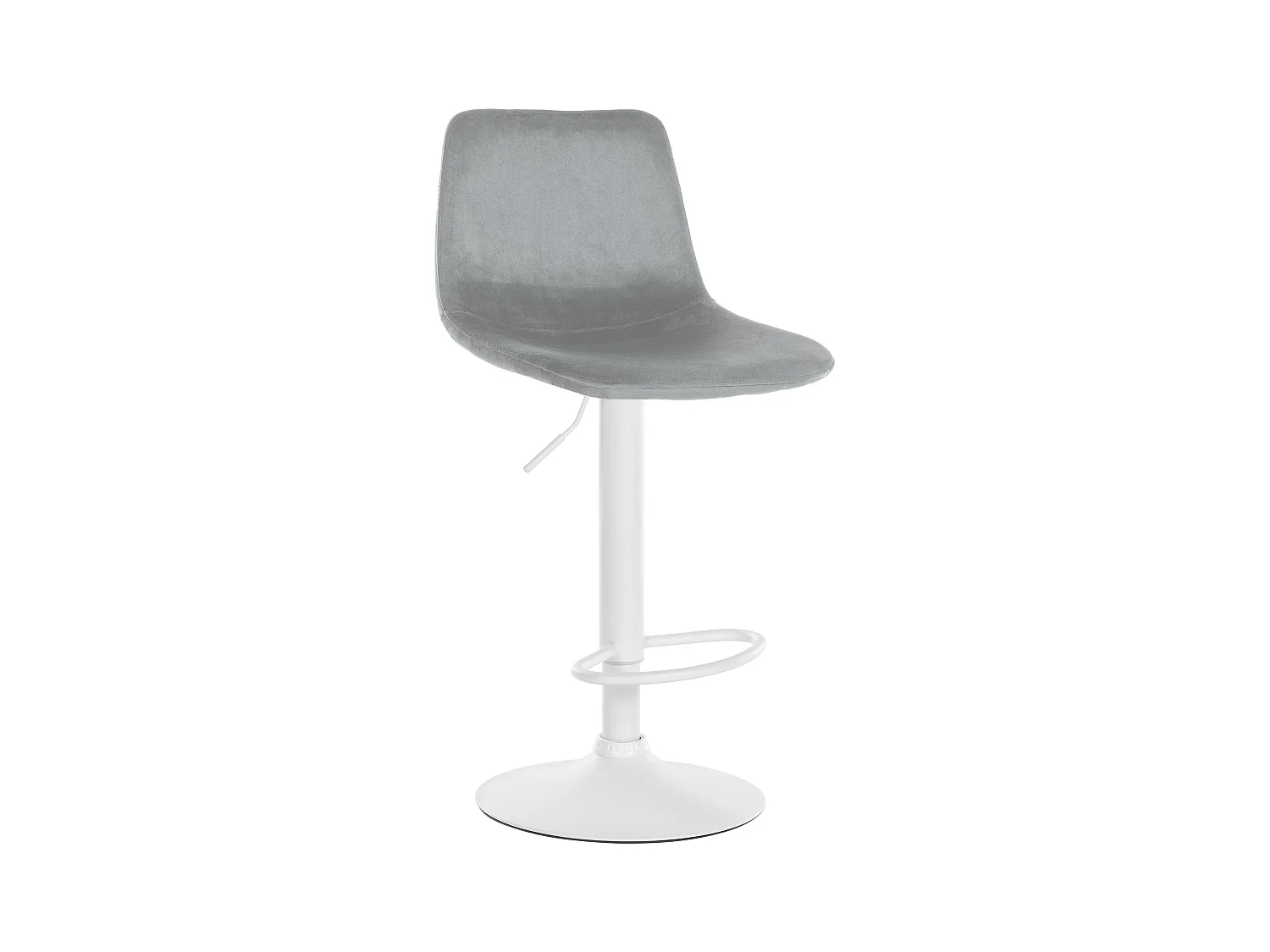 Tabouret de bar - Velours & Métal - Gris - Divo