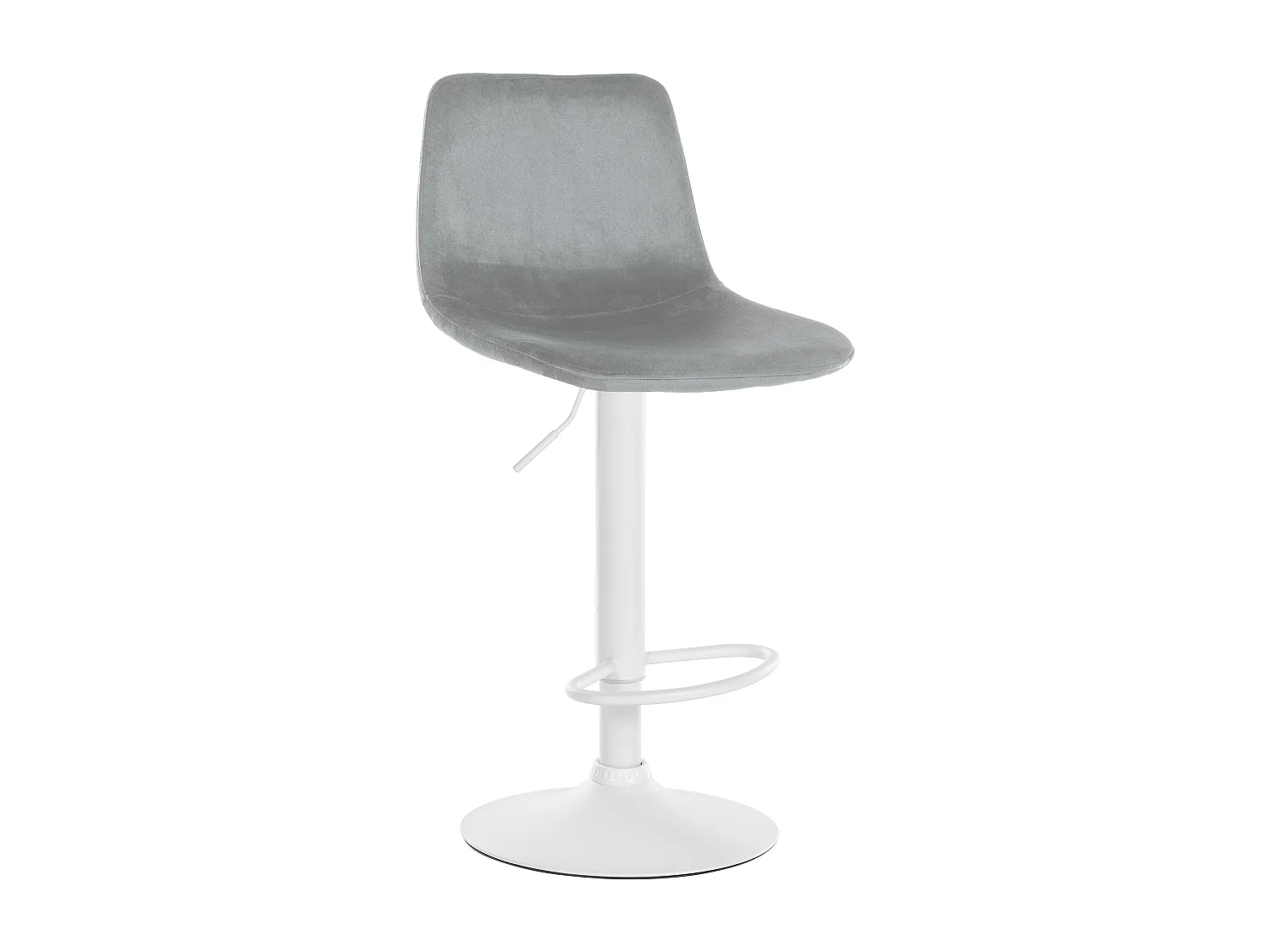 Tabouret de bar - Velours & Métal - Gris - Divo