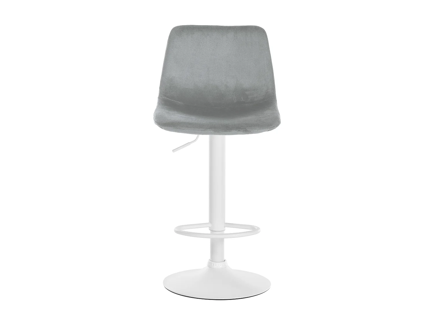 Tabouret de bar - Velours & Métal - Gris - Divo