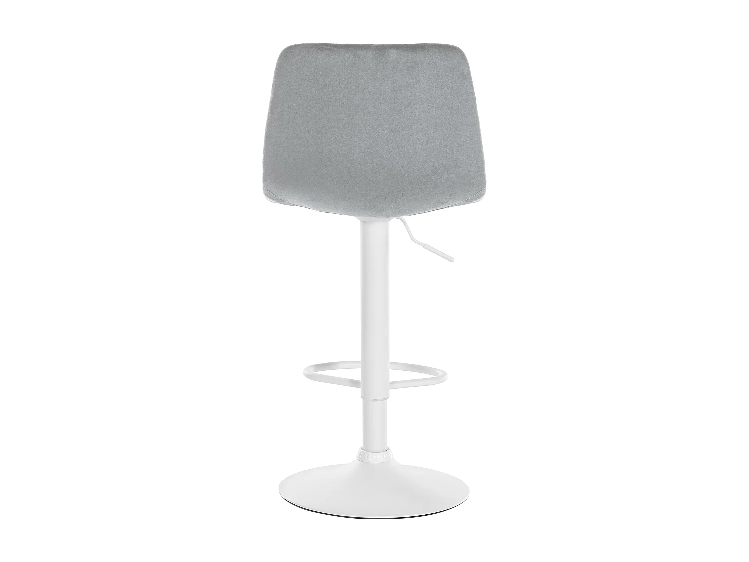 Tabouret de bar - Velours & Métal - Gris - Divo