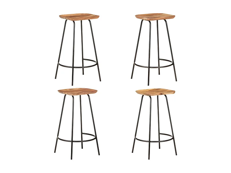 Barhocker 4 Stk. Massivholz Akazie