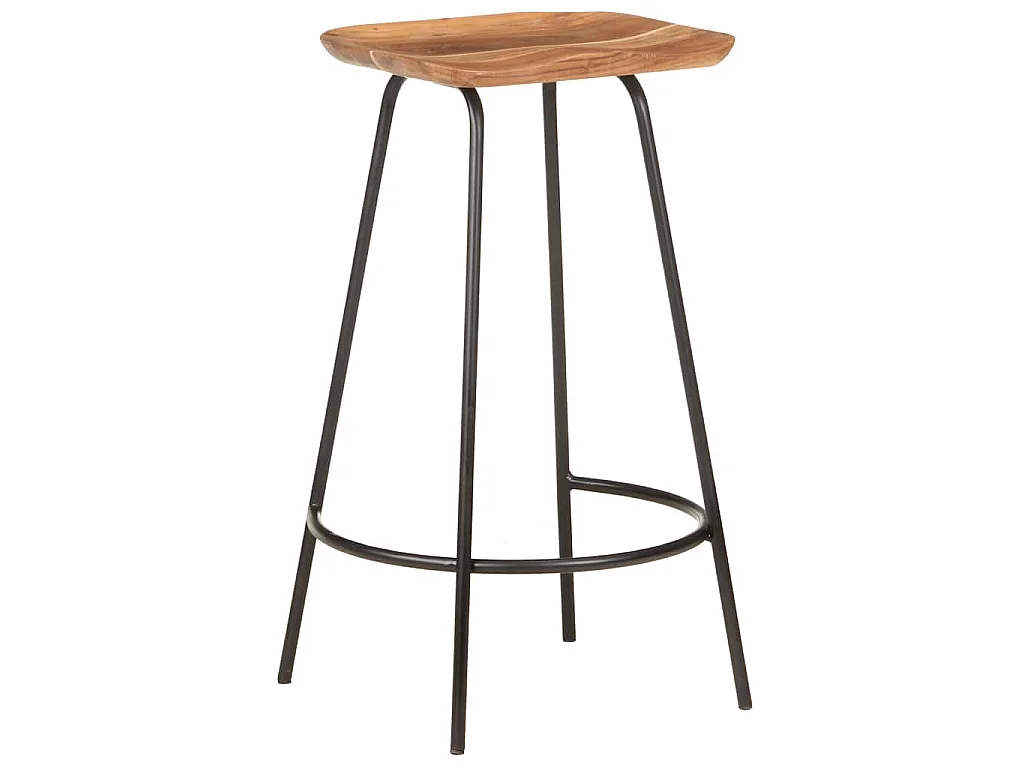 Tabourets de bar lot de 4 bois d'acacia solide