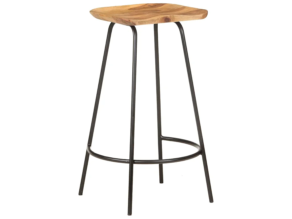 Tabourets de bar lot de 4 bois d'acacia solide