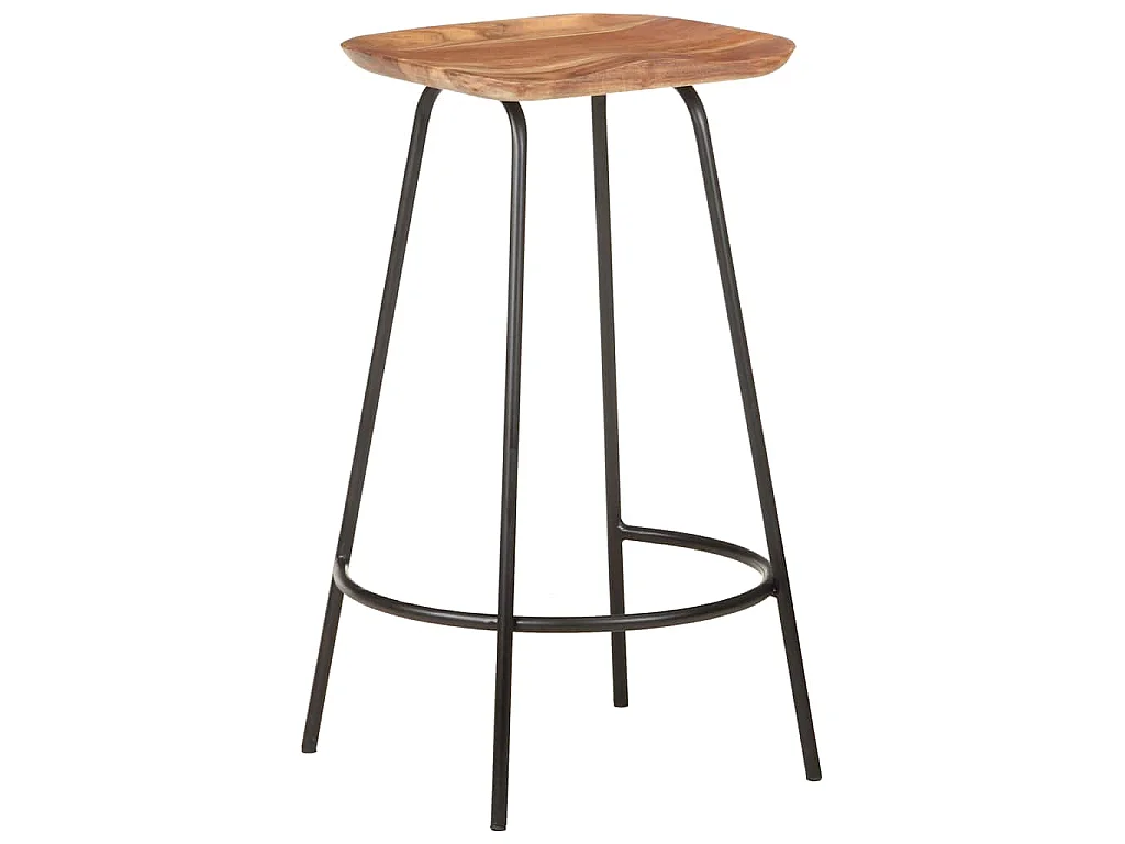 Tabourets de bar lot de 4 bois d'acacia solide