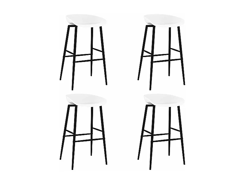 Barhocker 4 Stk. Weiß