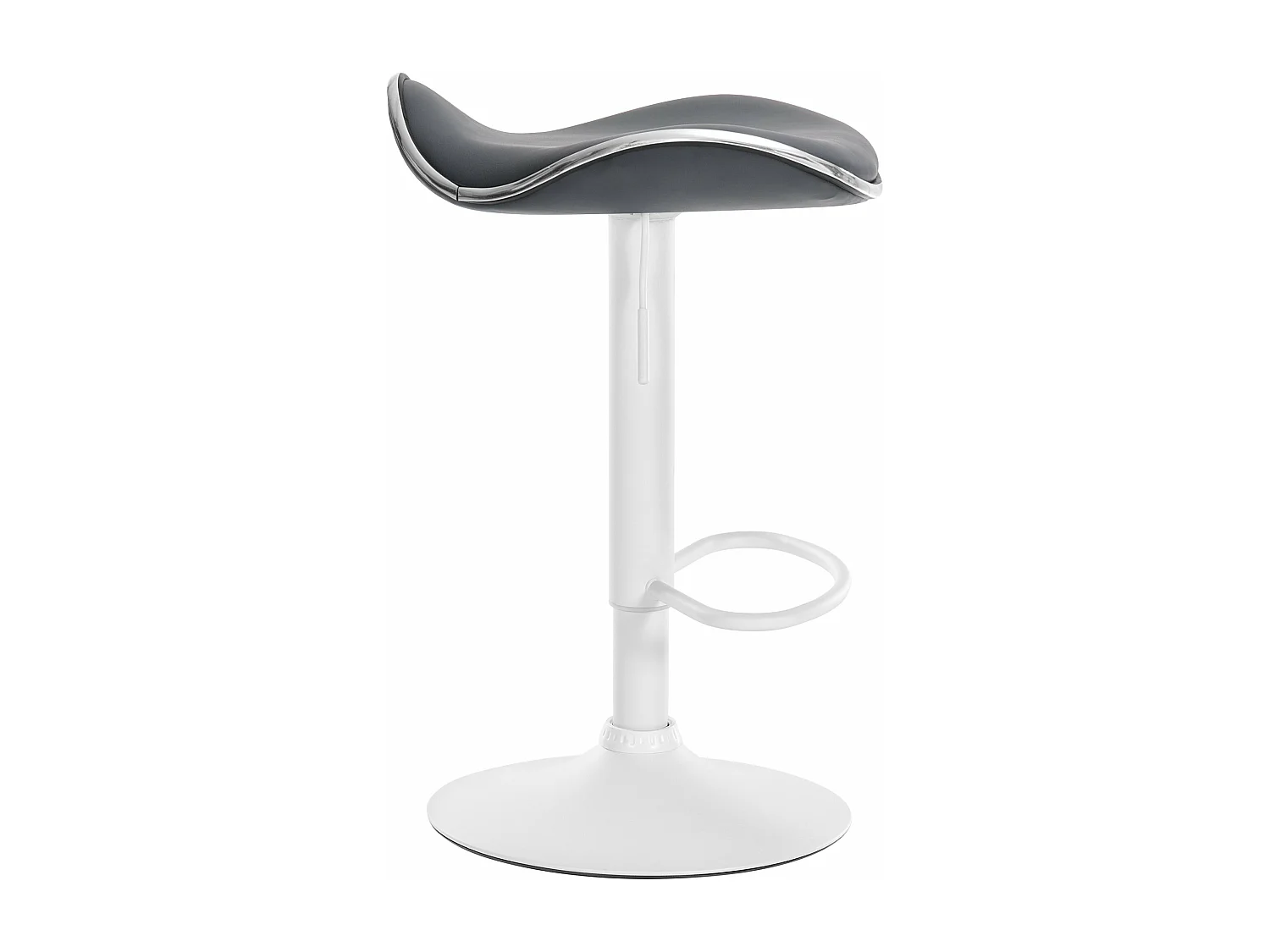 Tabouret de bar - Similicuir - Gris - Shanghai