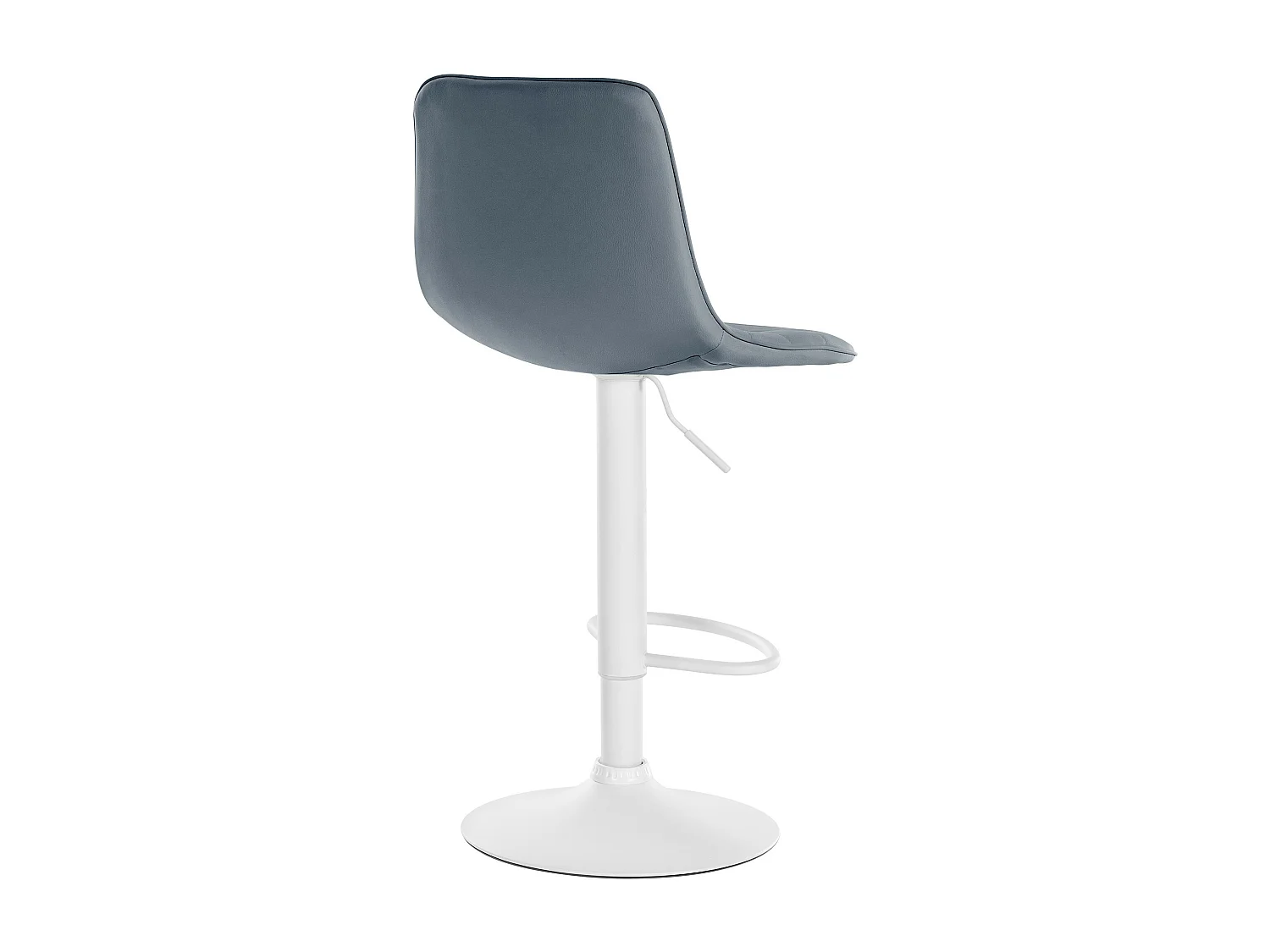 Tabouret de bar - Similicuir (PVC) & Métal - Gris - Lex