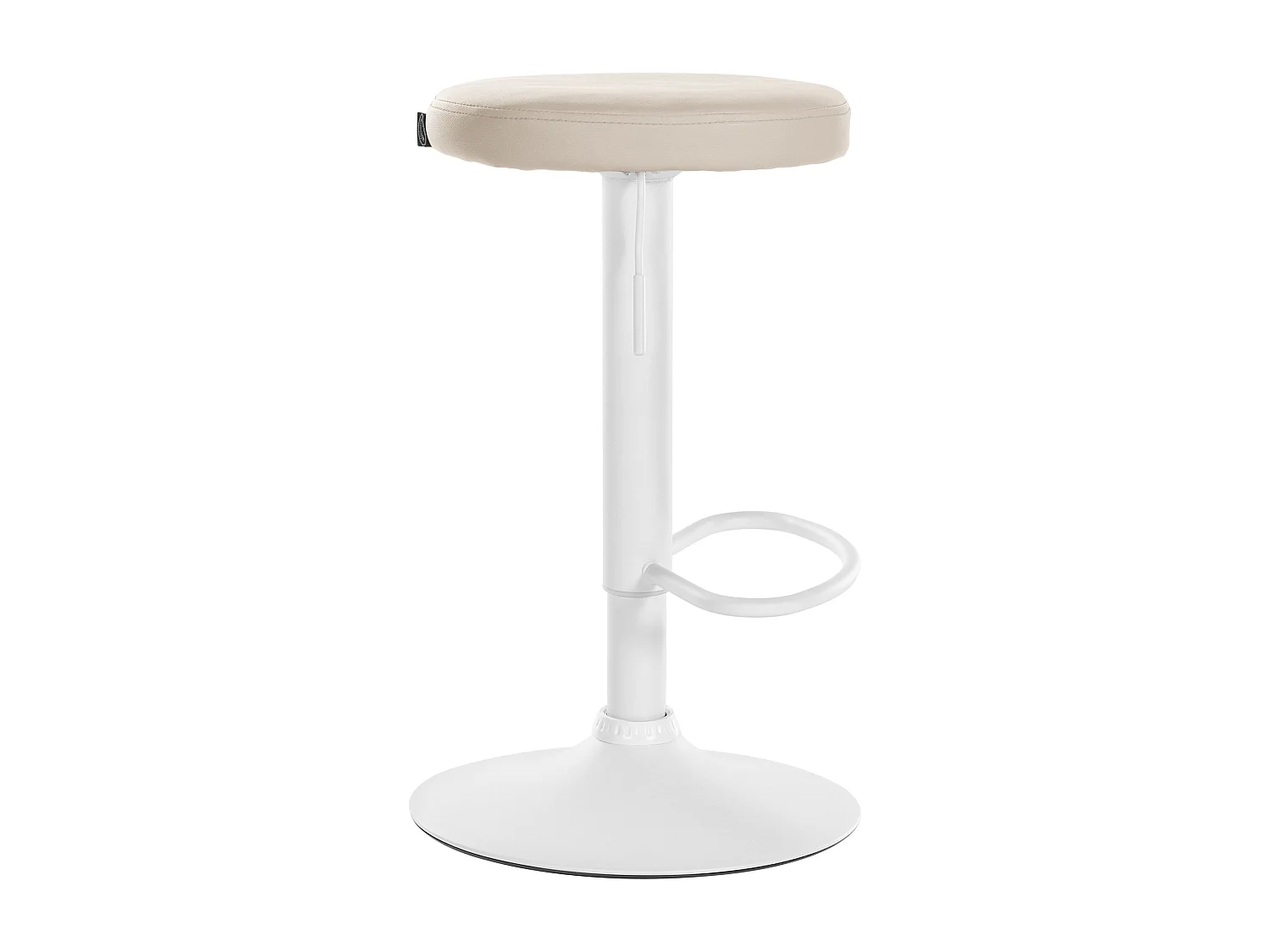 Tabouret de bar - Similicuir & Blanc - Crème - Ponte