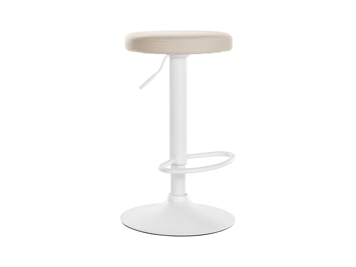 Tabouret de bar - Similicuir & Blanc - Crème - Ponte