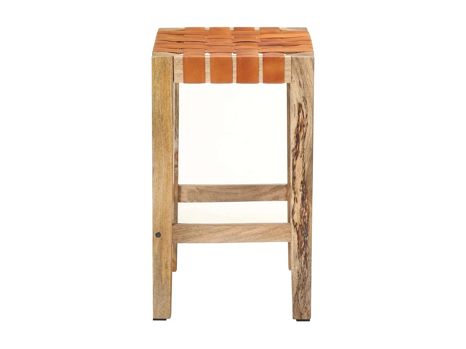 Tabourets de bar lot de 2 marron cuir véritable 60 cm