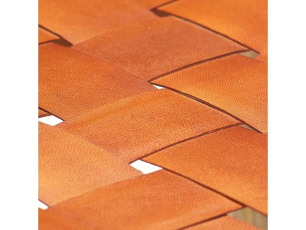 Tabourets de bar lot de 2 marron cuir véritable 60 cm