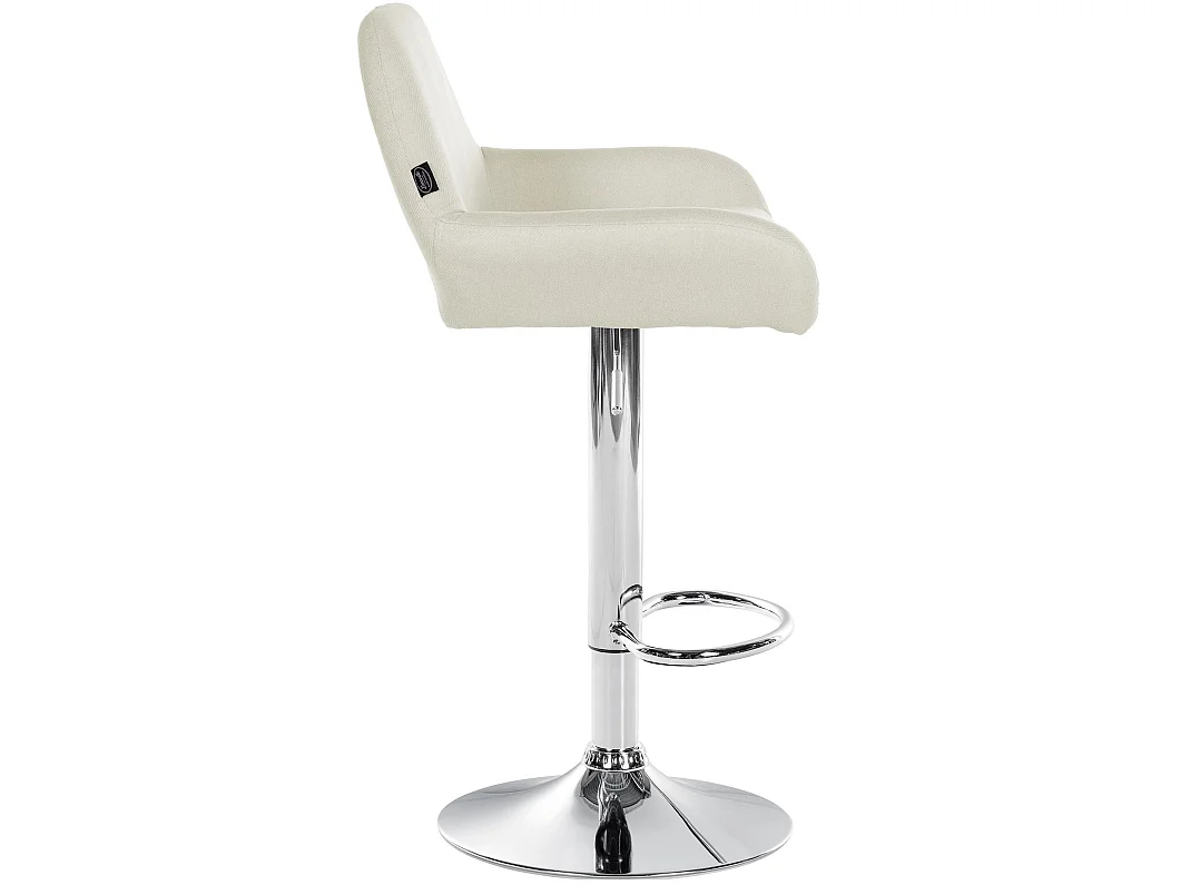 Set van 2  Barkruk - Stof & chroom - creme - Braga