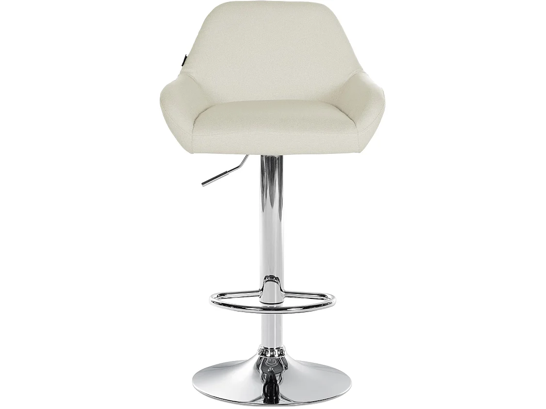 Set van 2  Barkruk - Stof & chroom - creme - Braga