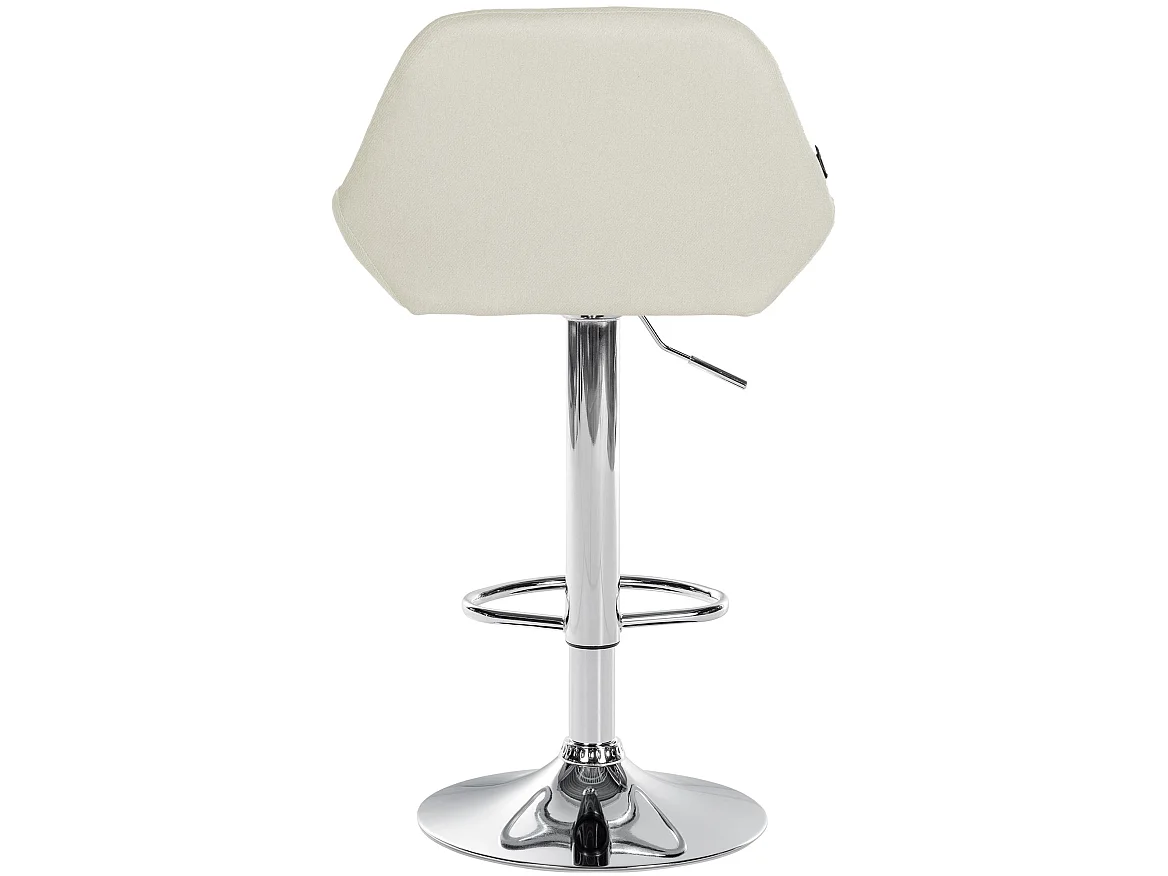 Set van 2  Barkruk - Stof & chroom - creme - Braga