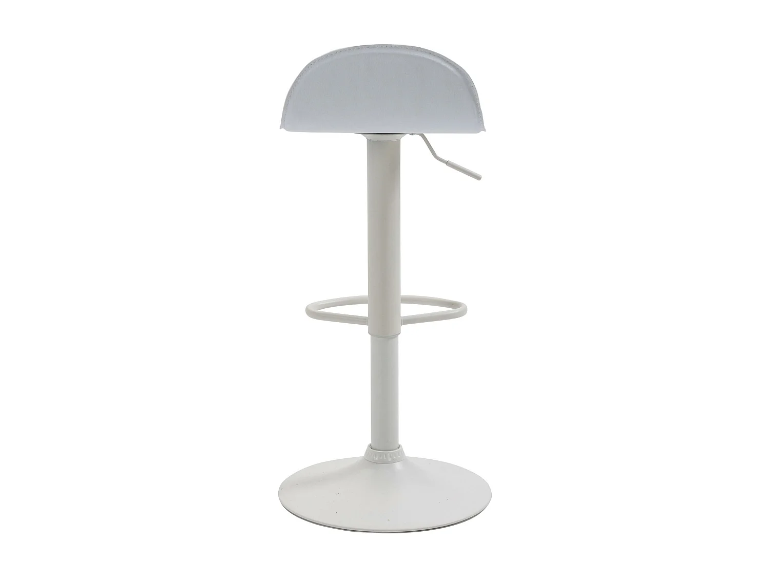Lot de 2  Tabouret de bar - Similicuir & Métal - Blanc - Lana V2