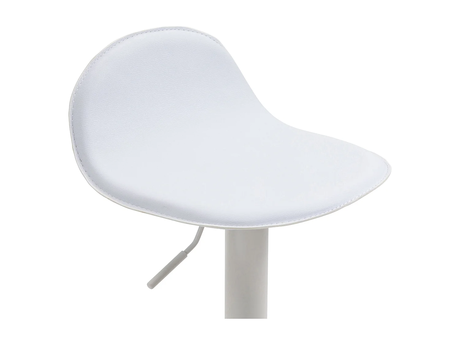 Lot de 2  Tabouret de bar - Similicuir & Métal - Blanc - Lana V2
