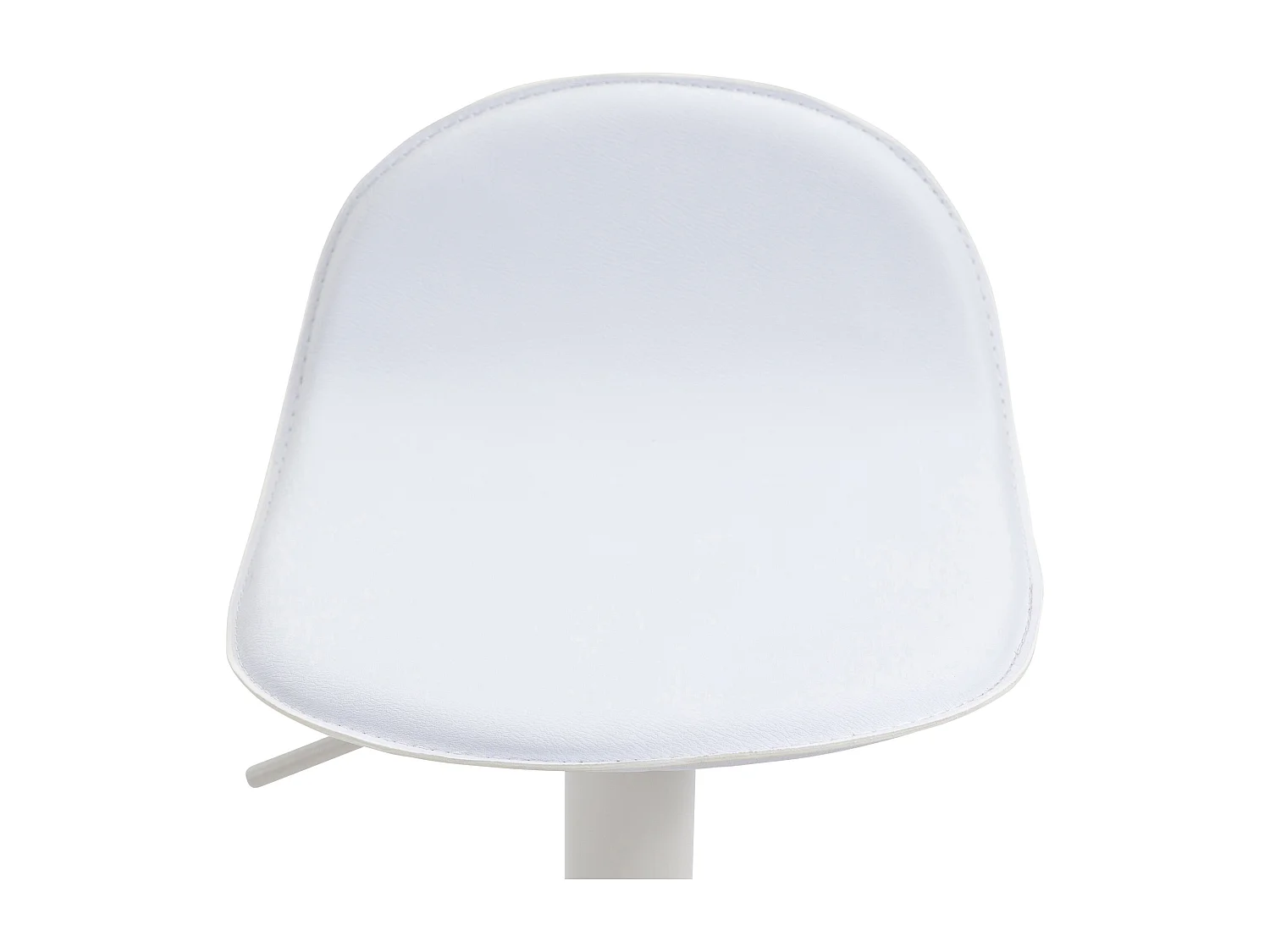 Lot de 2  Tabouret de bar - Similicuir & Métal - Blanc - Lana V2